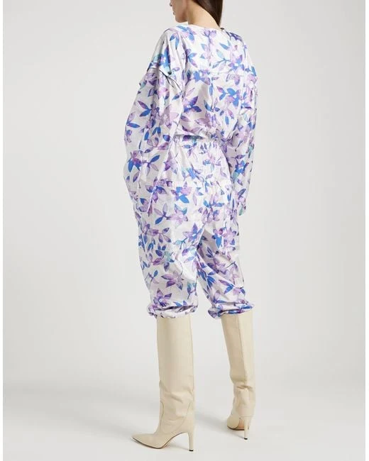 Isabel Marant Lympia Floral Print Shell Wrap Jumpsuit - Imagen 8