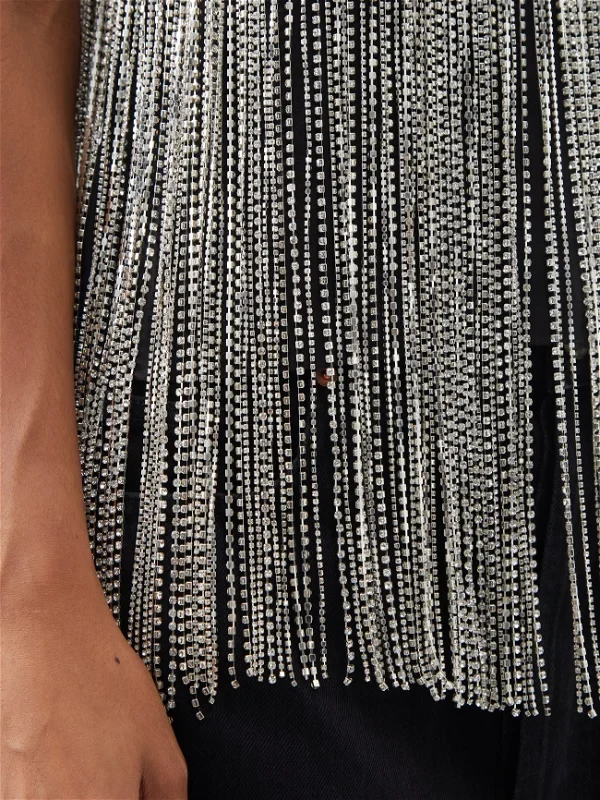 RAEY Crystal Fringe Strappy Cami Top - Imagen 5