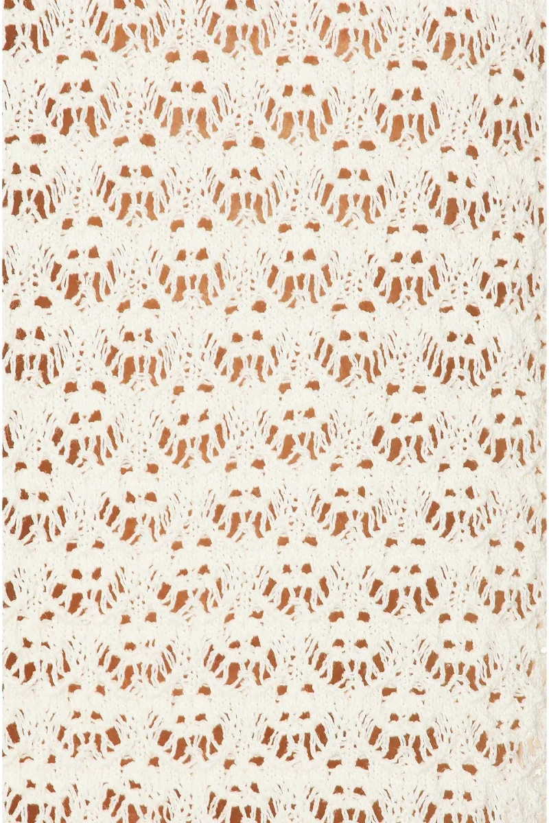 POSSE Romy Cream Crochet Knit Maxi Dress - Imagen 5
