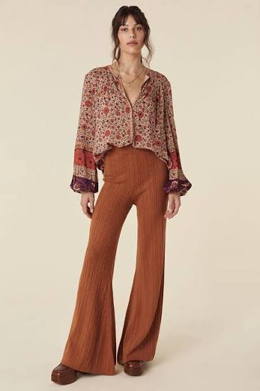 Spell & the Gypsy Brooklyn Bells Pointelle Knit Elastic Waist Trousers - Imagen 9