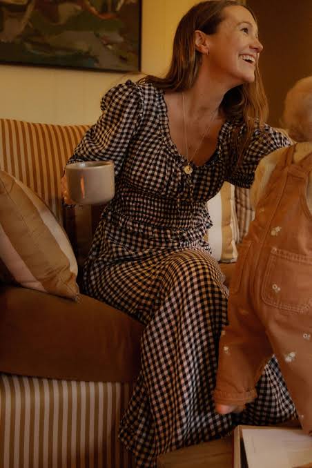 Rixo London Bekki Gingham Check Print Relaxed Midi Dress - Imagen 3