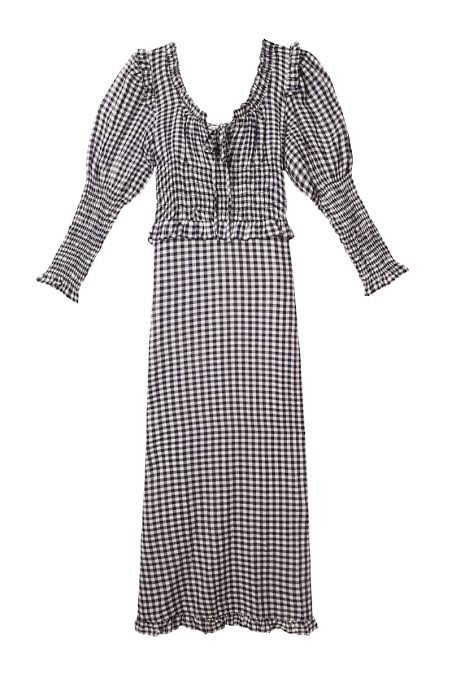 Rixo London Bekki Gingham Check Print Relaxed Midi Dress - Imagen 2