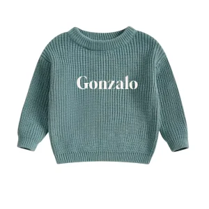 Jersey verde seco con nombre bordado