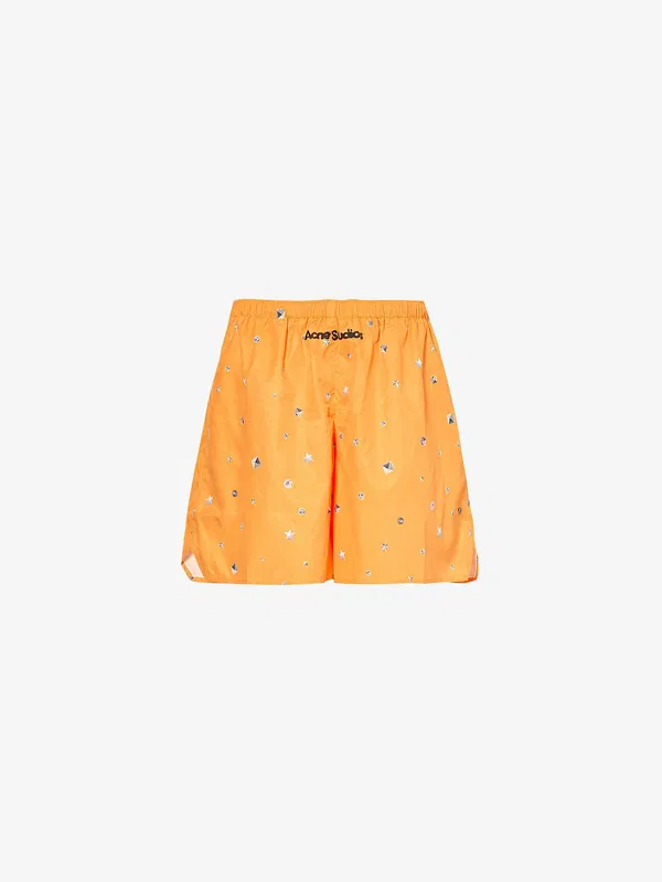 Acne Studios Orange Printed Swimshorts Stud-print Ripstop - Imagen 5