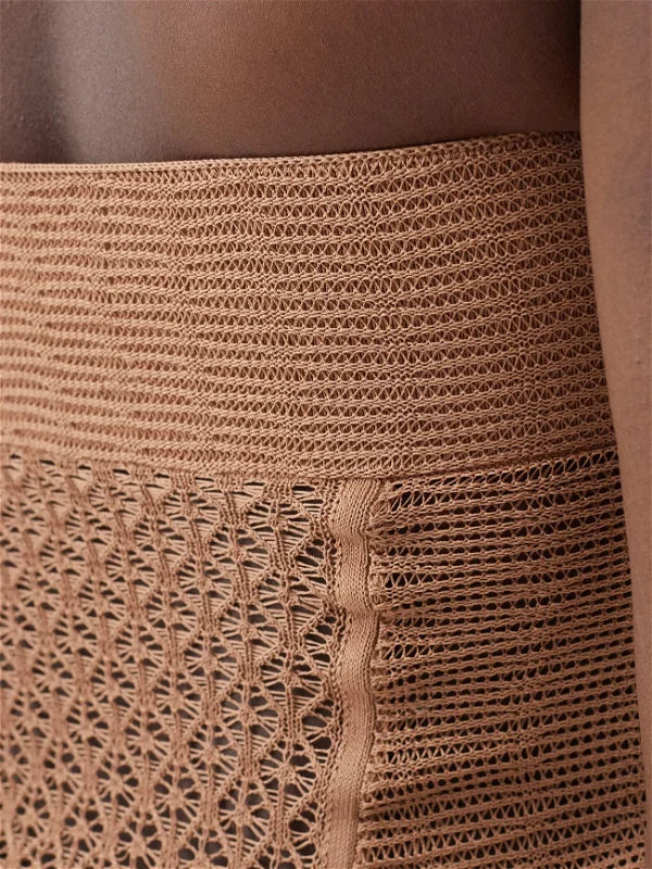 KHAITE The Lori Lace Almond Brown Corset Top - Imagen 6