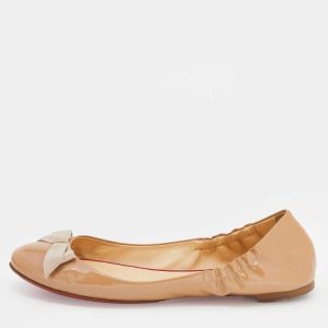 Christian Louboutin So Kate Patent Leather Bow Detail Ballet Pump Flats (EX-DISPLAYS)