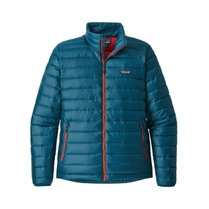 Parka Pluma Down Sweater Jacket Hombre Azul / Rojo