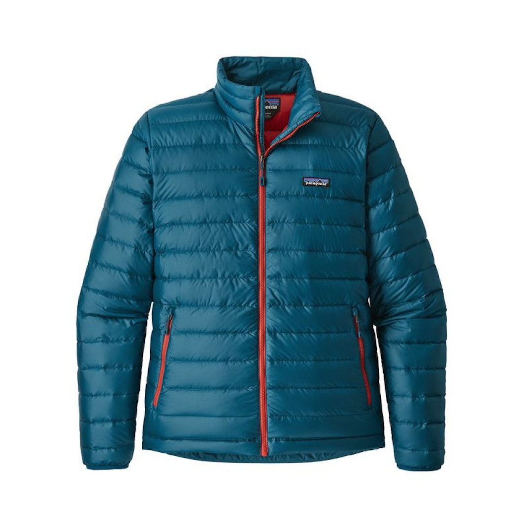 Parka Pluma Down Sweater Jacket Hombre Azul / Rojo