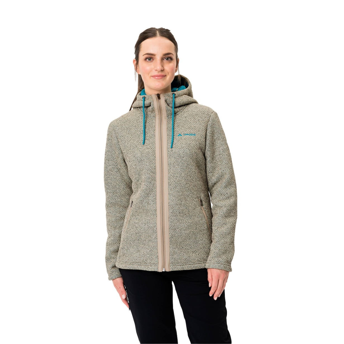 Poleron Skomer Hooded Jkt Mujer – Beige - Imagen 4