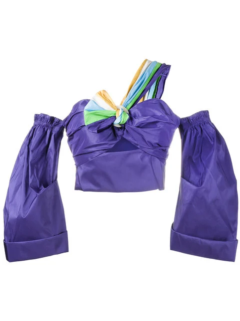 PETER PILOTTO Purple Panelled Taffeta Top - Imagen 3
