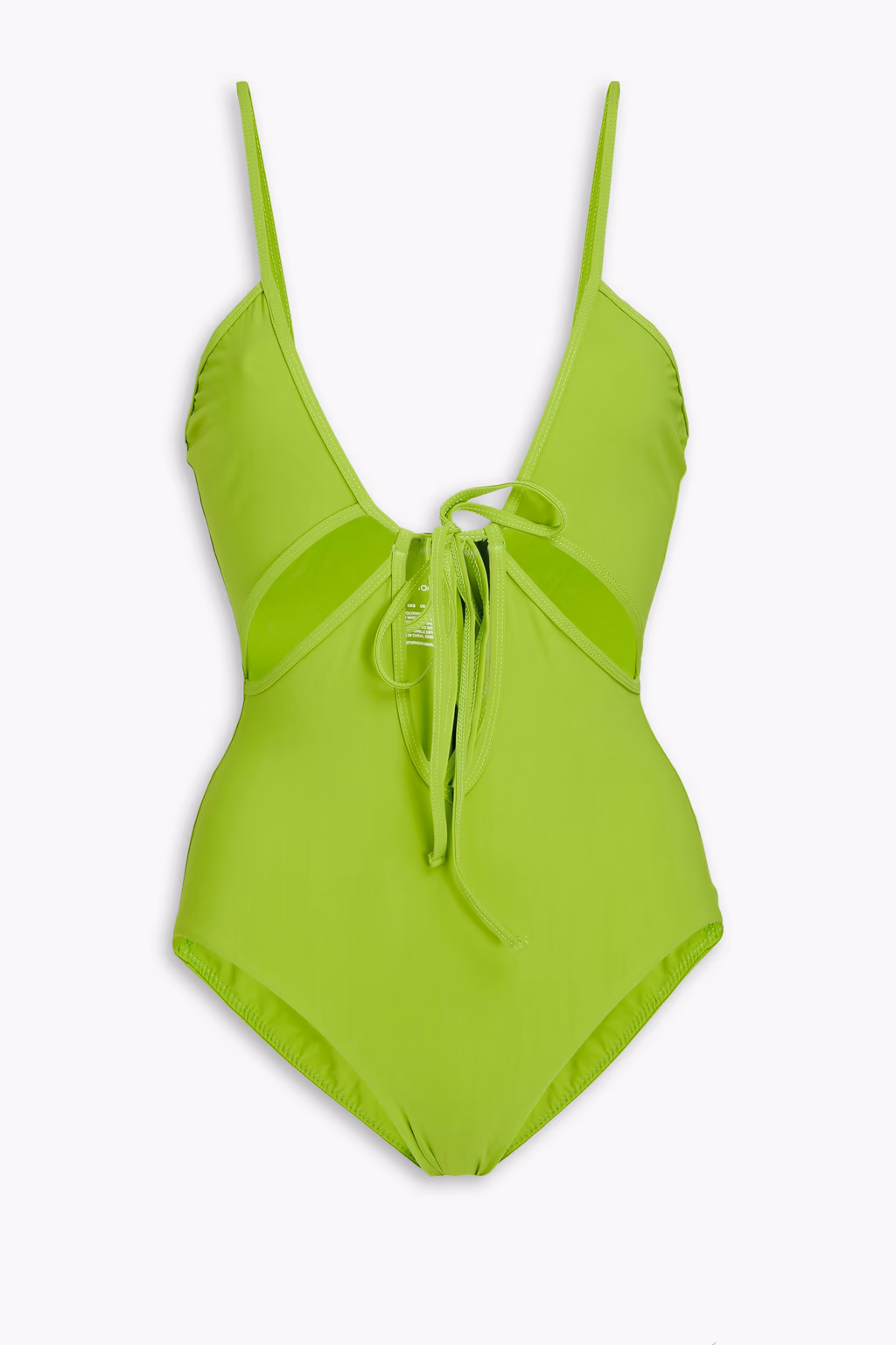 Christopher Esber Green Tie-Front Cutout Swimsuit