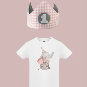 Pack corona y camiseta elefante