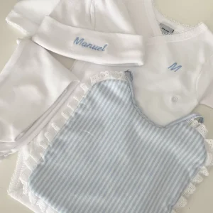 Pack recién con babero bleu