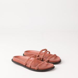 Sandalias de piel tiras trenzadas