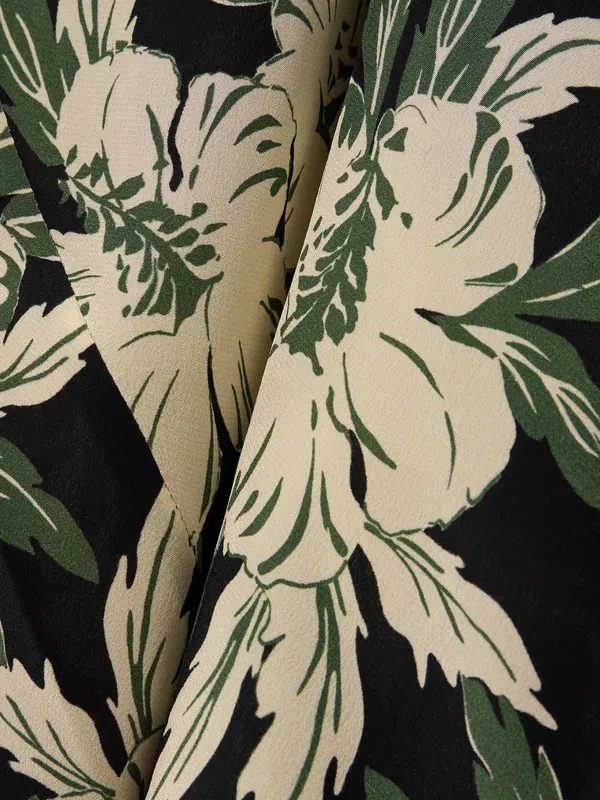 Rixo London Lauriane Floral Crepe De Chine Midi Dress - Imagen 5