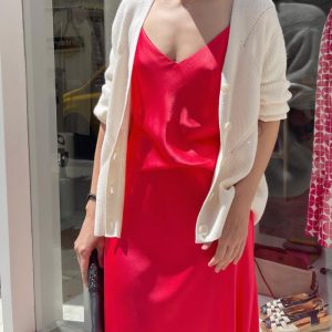 Top lencero fucsia satinado