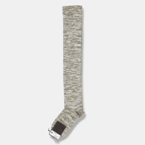 Bottega Veneta Knee High Wool Socks In Mint Mustard Grey