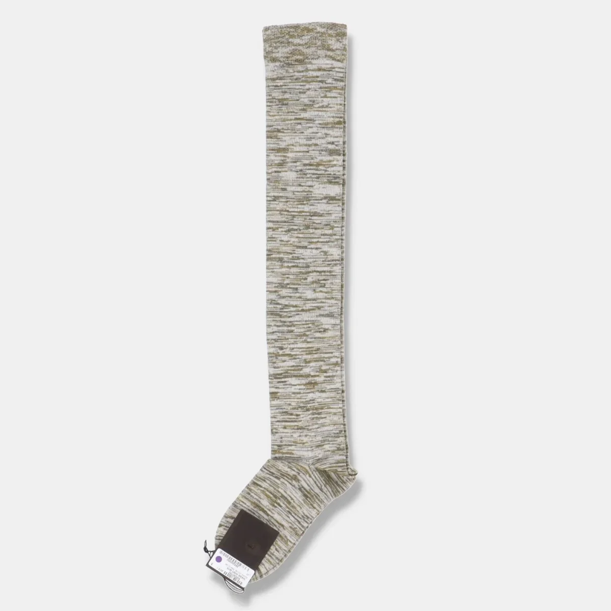 Bottega Veneta Knee High Wool Socks In Mint Mustard Grey - Imagen 2