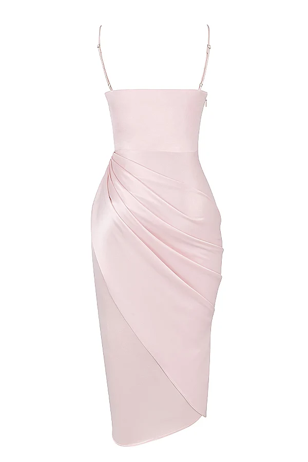House Of CB Reva Blush Satin Balcony Corset Dress - Imagen 5