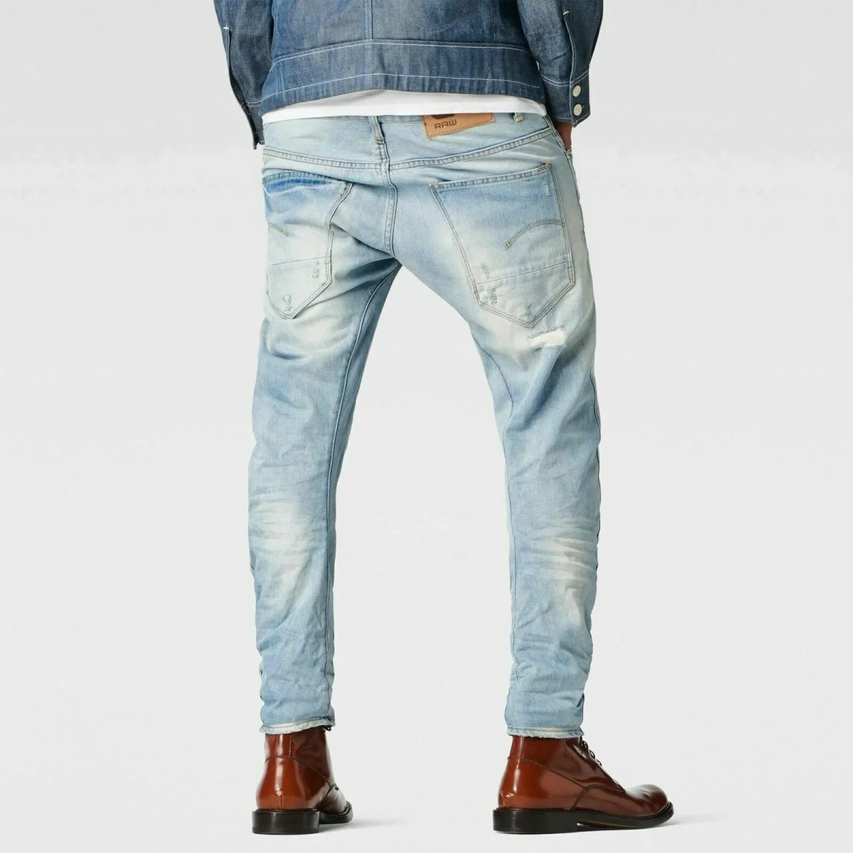 G-Star Arc 3D Slim Frinn Denim Light Aged Destroy Jeans - Imagen 3