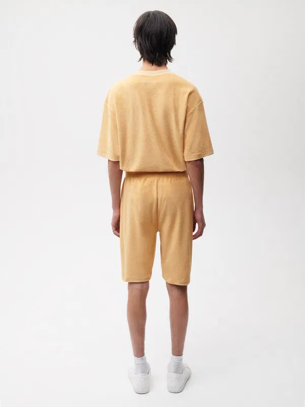 Pangaia Terry Cloth Toweling Beige Long Shorts - Imagen 3