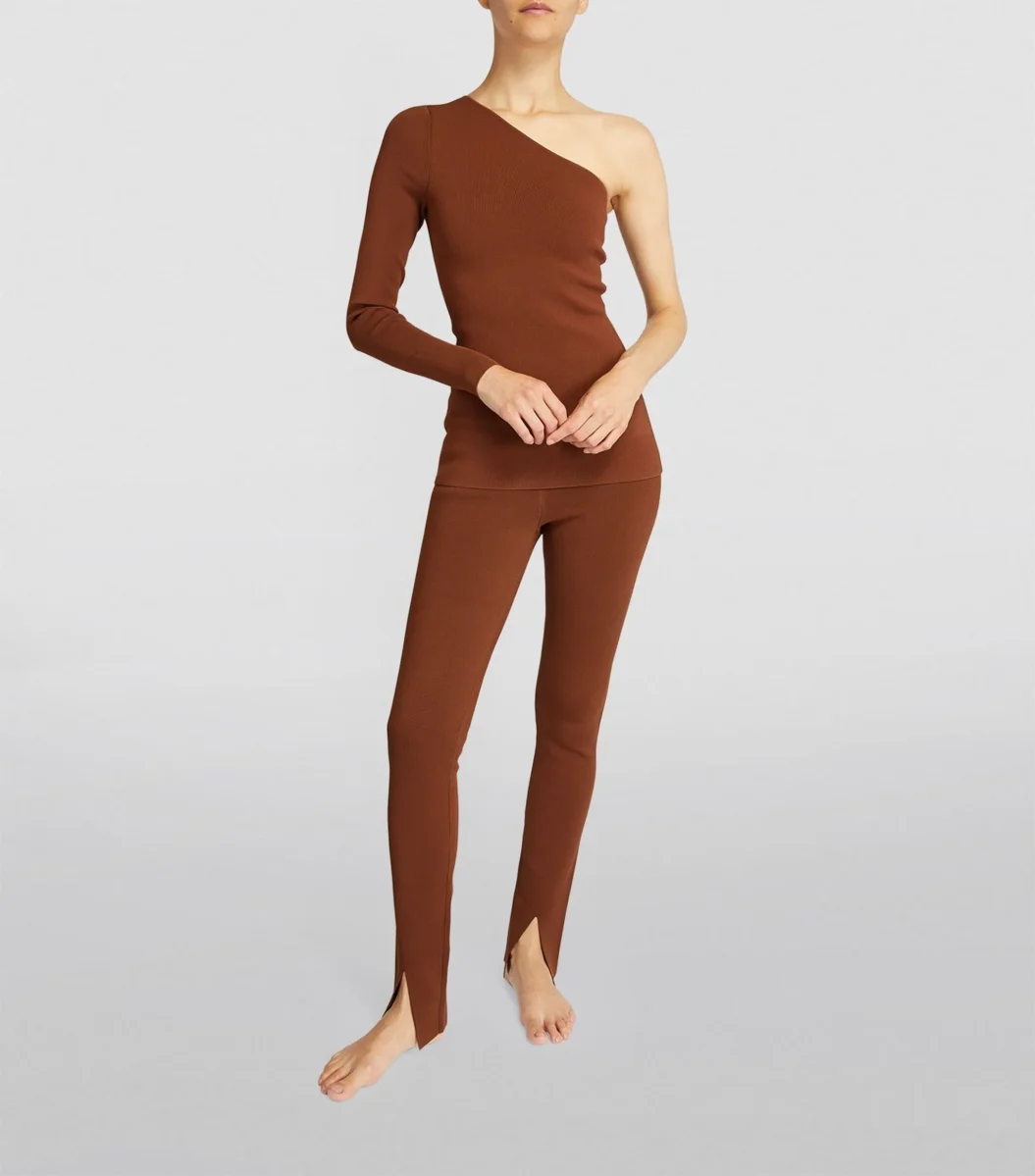 VICTORIA BECKHAM VB Body One-Shoulder Top in Brown - Imagen 6
