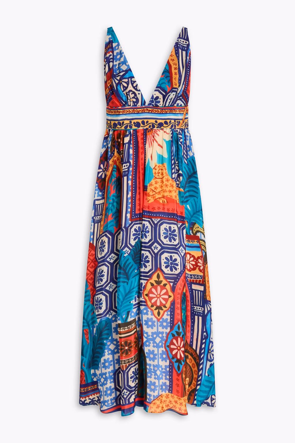 Farm Rio Forest Tiles V Neck Midi Dress - Imagen 4