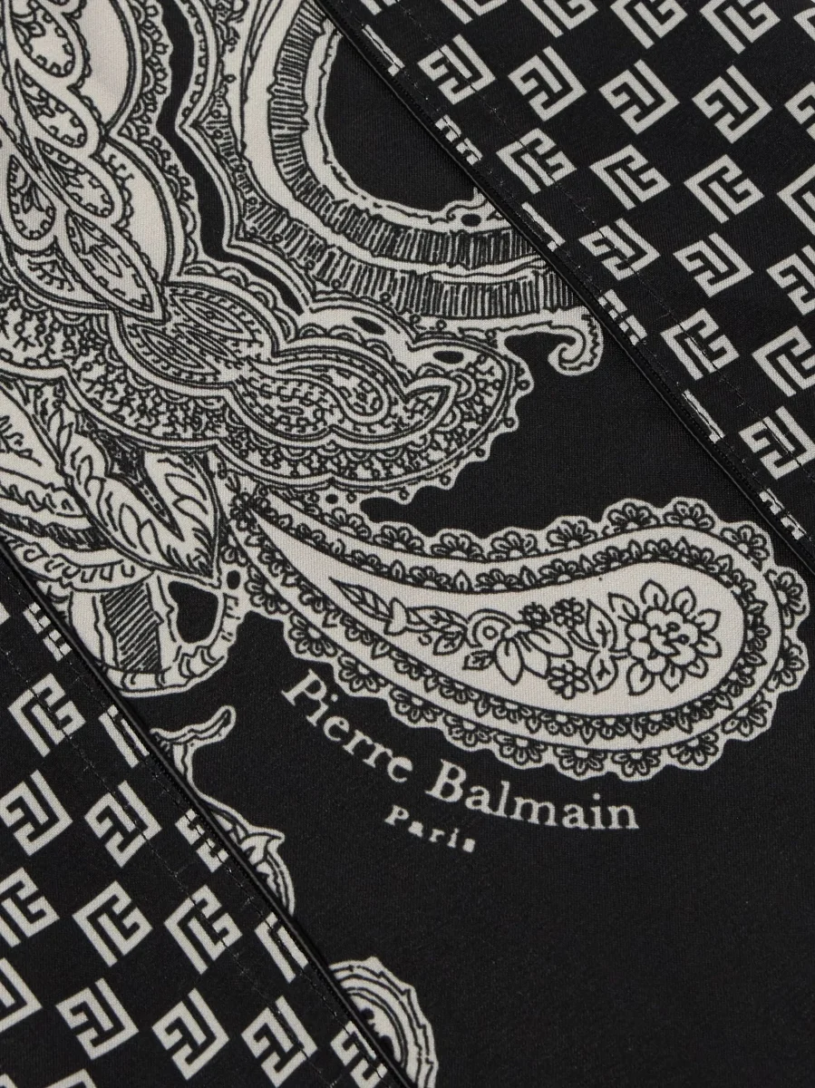Balmain Straight-Leg Monogrammed Printed Poplin Shorts - Imagen 5