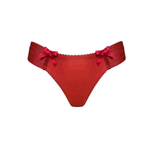 Bordelle Adjustable Webbed Burnt Red Thong