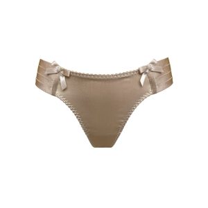 Bordelle Adjustable Webbed Caramel Thong