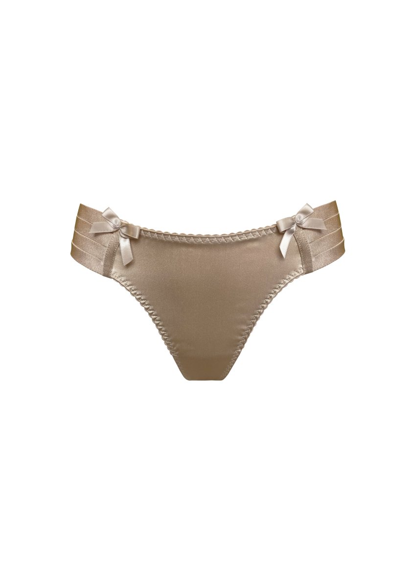 Bordelle Adjustable Webbed Caramel Thong - Imagen 2