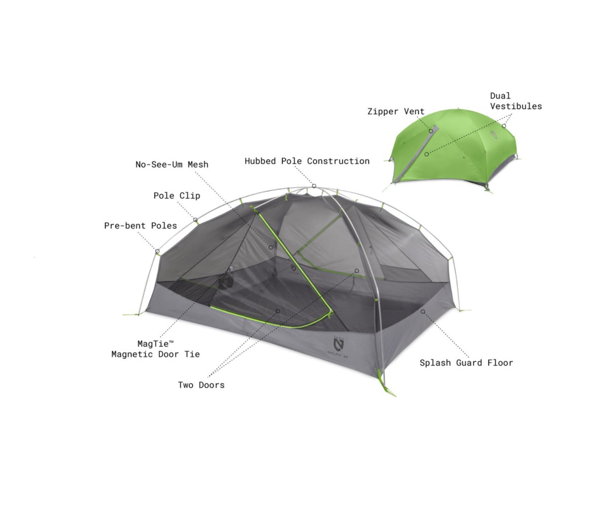 Carpa Galaxi 3P 2019 Birch Leaf + Foot Print - Imagen 5